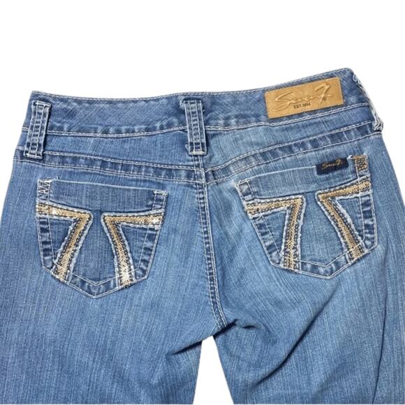 Seven7 Jeans size 27 skinny low rise medium Wash - Picture 4 of 7